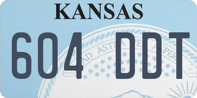 KS license plate 604DDT