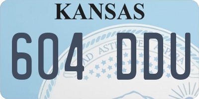 KS license plate 604DDU