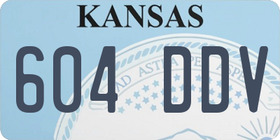 KS license plate 604DDV
