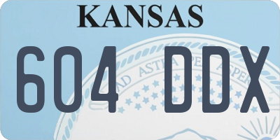 KS license plate 604DDX