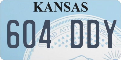 KS license plate 604DDY