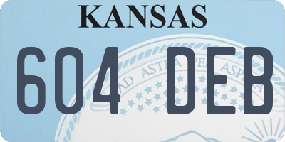 KS license plate 604DEB
