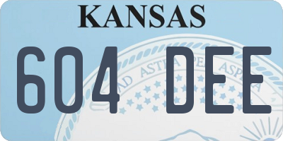 KS license plate 604DEE