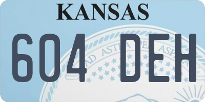 KS license plate 604DEH