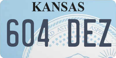 KS license plate 604DEZ