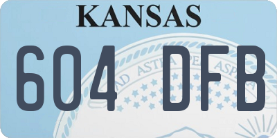 KS license plate 604DFB