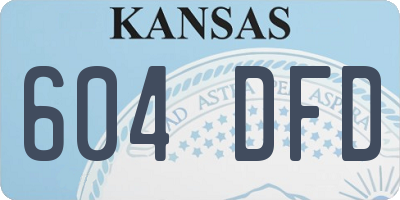 KS license plate 604DFD
