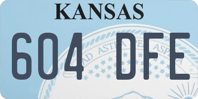 KS license plate 604DFE