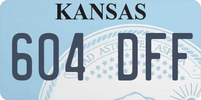 KS license plate 604DFF