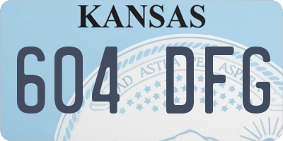 KS license plate 604DFG