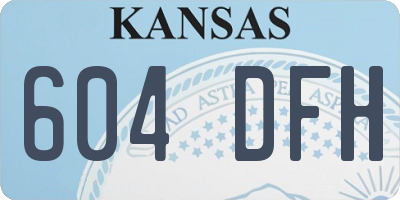 KS license plate 604DFH