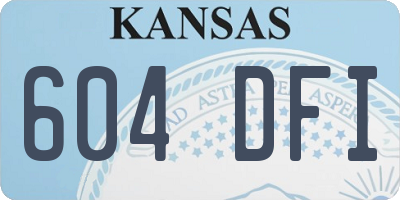 KS license plate 604DFI