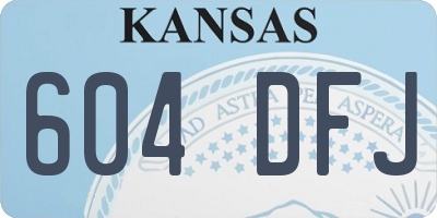 KS license plate 604DFJ