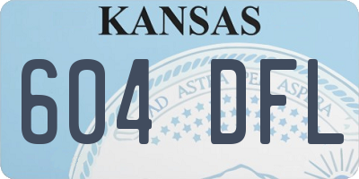 KS license plate 604DFL
