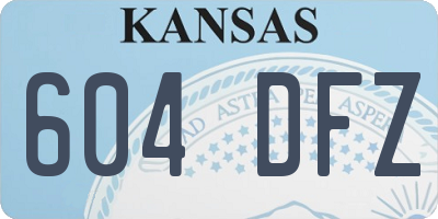 KS license plate 604DFZ