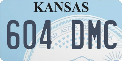 KS license plate 604DMC