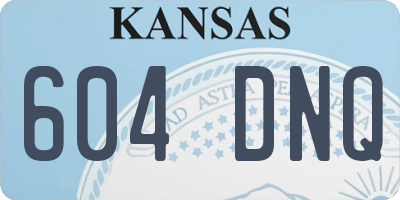 KS license plate 604DNQ
