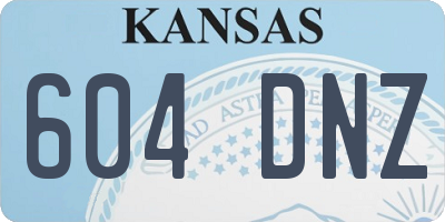KS license plate 604DNZ