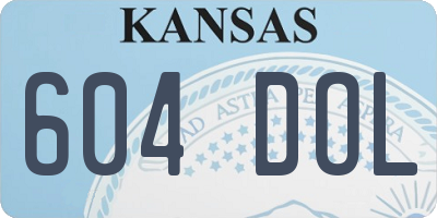 KS license plate 604DOL