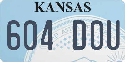 KS license plate 604DOU