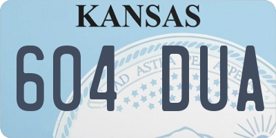 KS license plate 604DUA