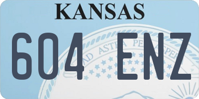 KS license plate 604ENZ