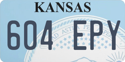 KS license plate 604EPY