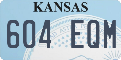KS license plate 604EQM