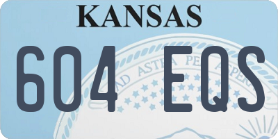 KS license plate 604EQS