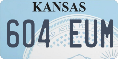 KS license plate 604EUM