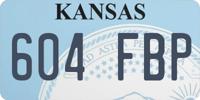 KS license plate 604FBP