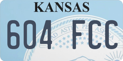 KS license plate 604FCC