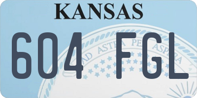 KS license plate 604FGL