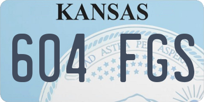 KS license plate 604FGS