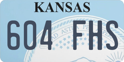 KS license plate 604FHS