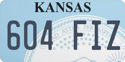 KS license plate 604FIZ