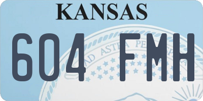 KS license plate 604FMH