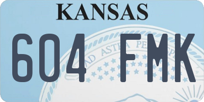 KS license plate 604FMK