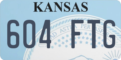 KS license plate 604FTG