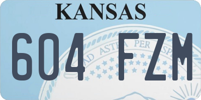 KS license plate 604FZM
