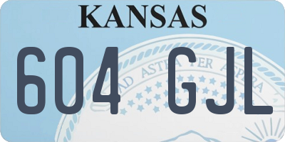 KS license plate 604GJL