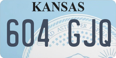 KS license plate 604GJQ