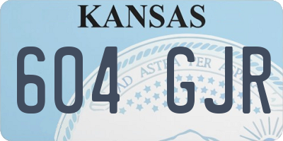 KS license plate 604GJR