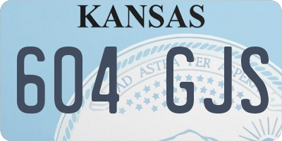 KS license plate 604GJS