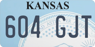 KS license plate 604GJT