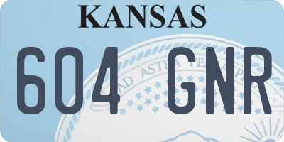 KS license plate 604GNR