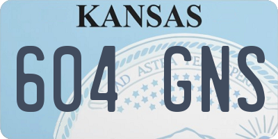 KS license plate 604GNS