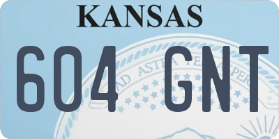 KS license plate 604GNT