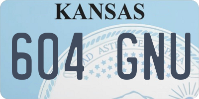 KS license plate 604GNU