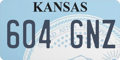 KS license plate 604GNZ